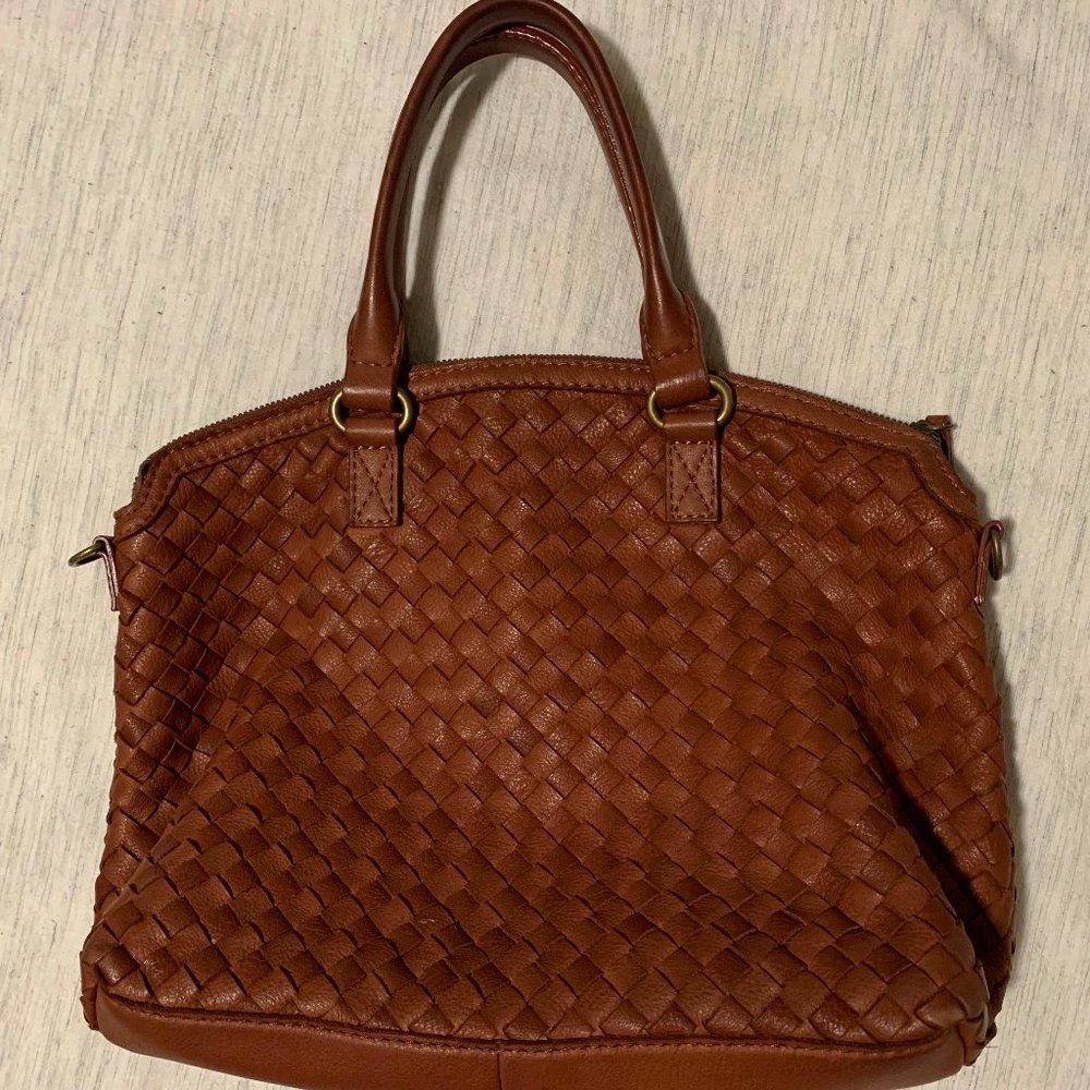 American Leather Co Woven Satchel
